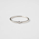 Astro single 14K white gold ring