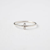 Astro twin 14K white gold ring