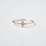 Astro twin 14K yellow gold ring
