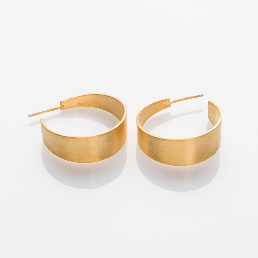Half-Pipe earrings gold