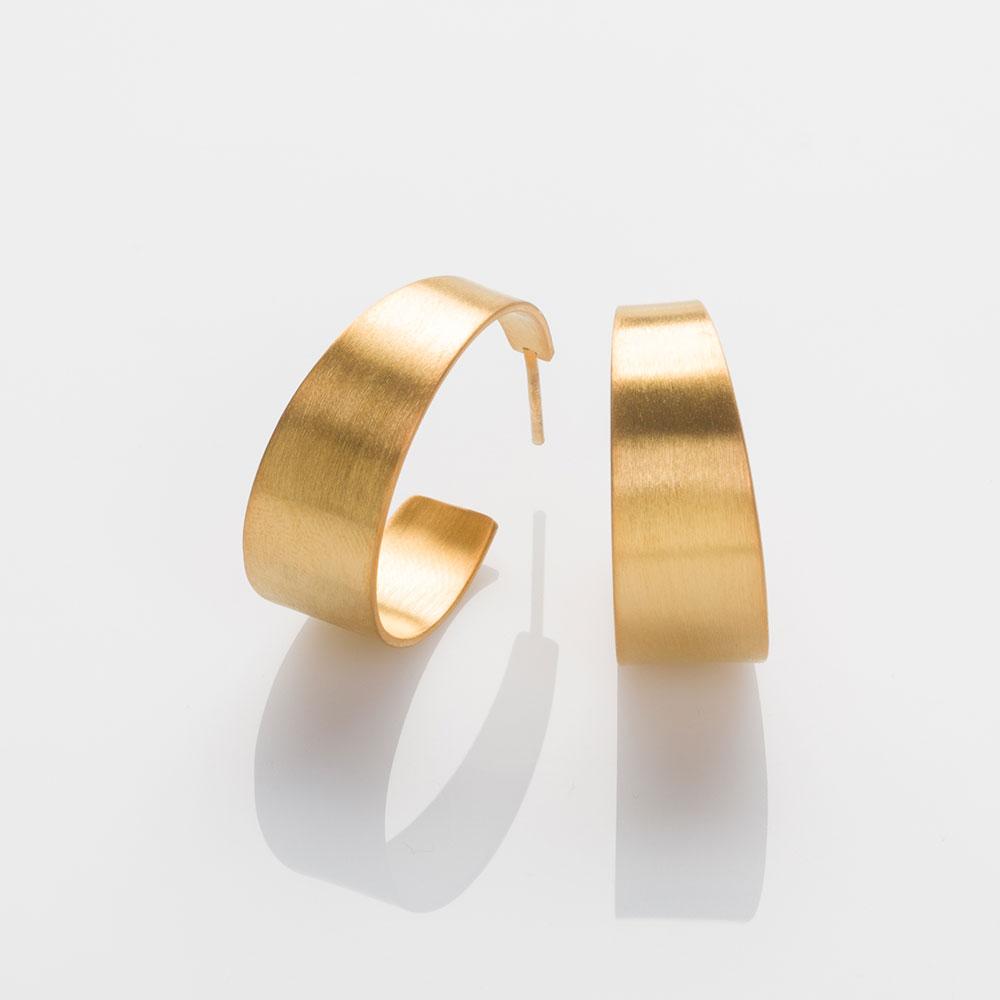 Half-Pipe earrings gold