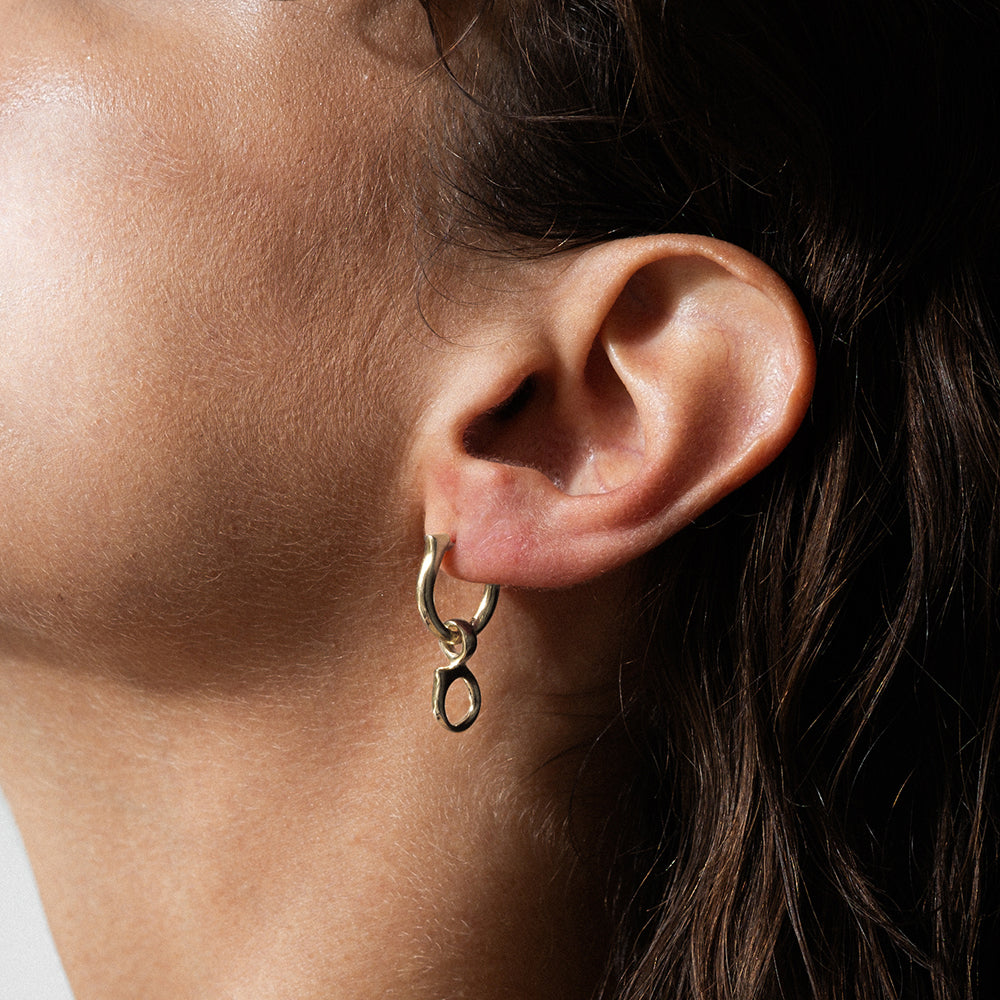 Aura earring charm 14K white gold