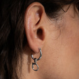 Aura earring/necklace charm slver