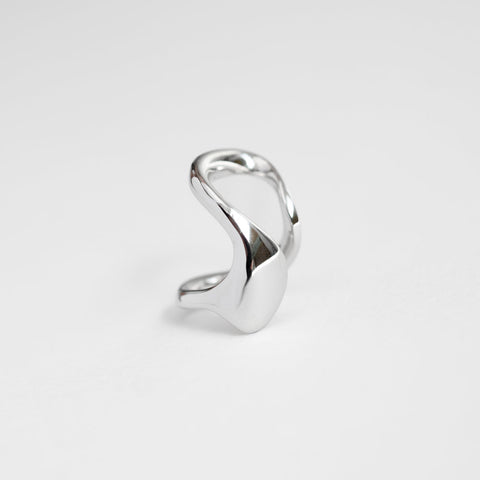 Aura cuff earring silver