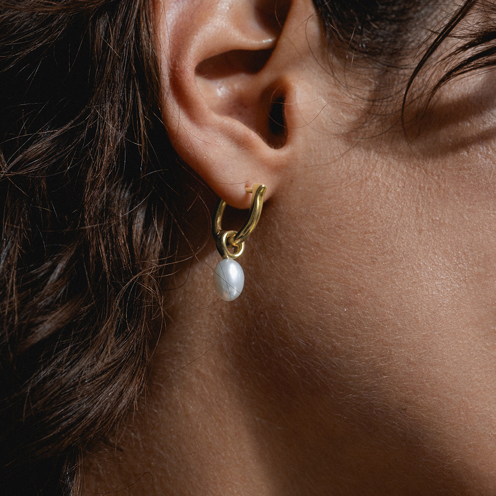 Cloud earring/necklace charm 14K yellow gold