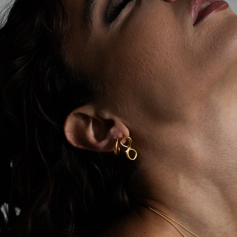 Aura earrings gold