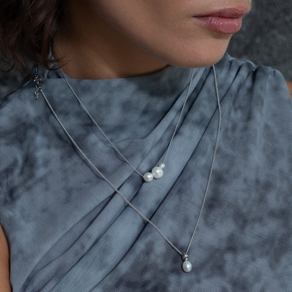 Cloud necklace silver
