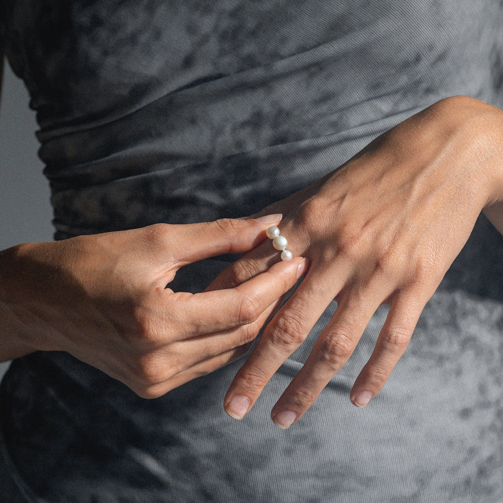 Cloud ring silver