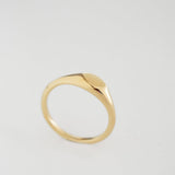 Oval ring 14K yellow gold