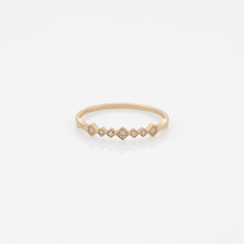 Alexa ring 14K yellow gold with diamonds