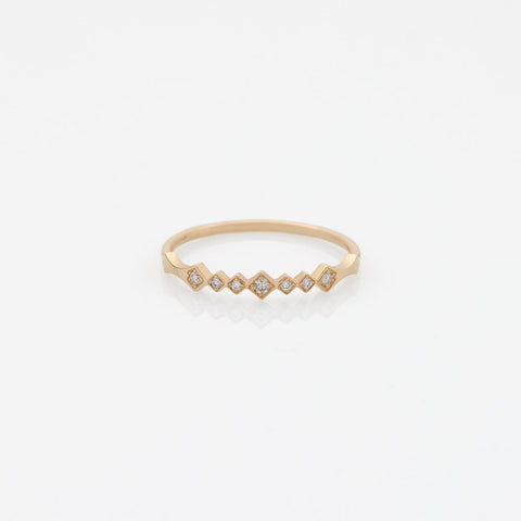 Alexa ring 14K yellow gold with diamonds