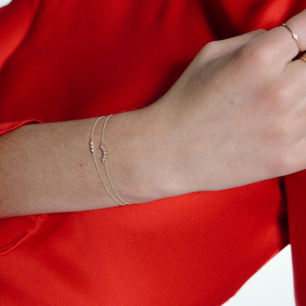 Astro quintet 14K yellow gold bracelet