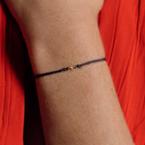 Astro single 14K white gold thread bracelet