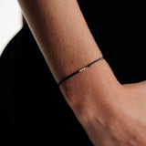 Astro triplet 14K yellow gold thread bracelet