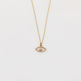 Aye necklace 14K yellow gold with diamond