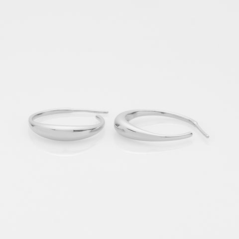 The crew Jaggo hoop earrings silver