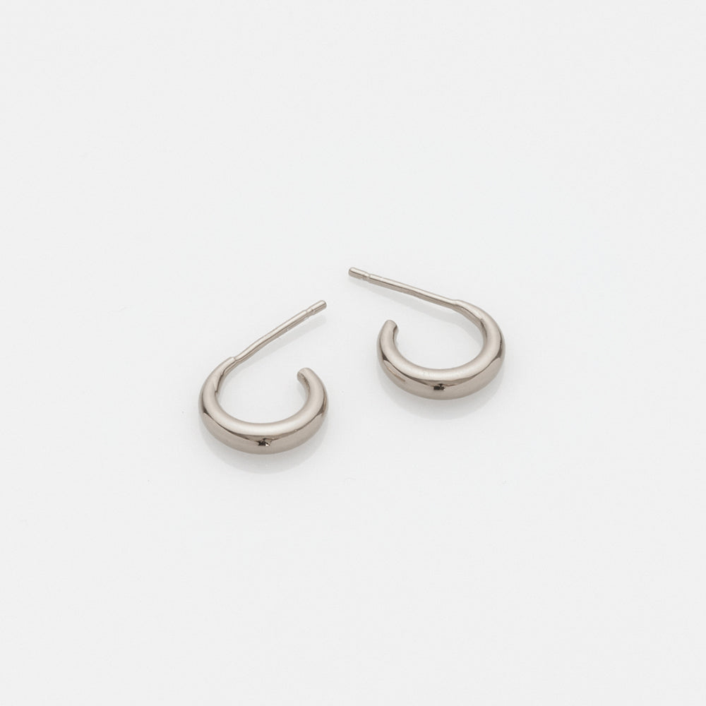 The crew Doris hoop earrings 14K white gold