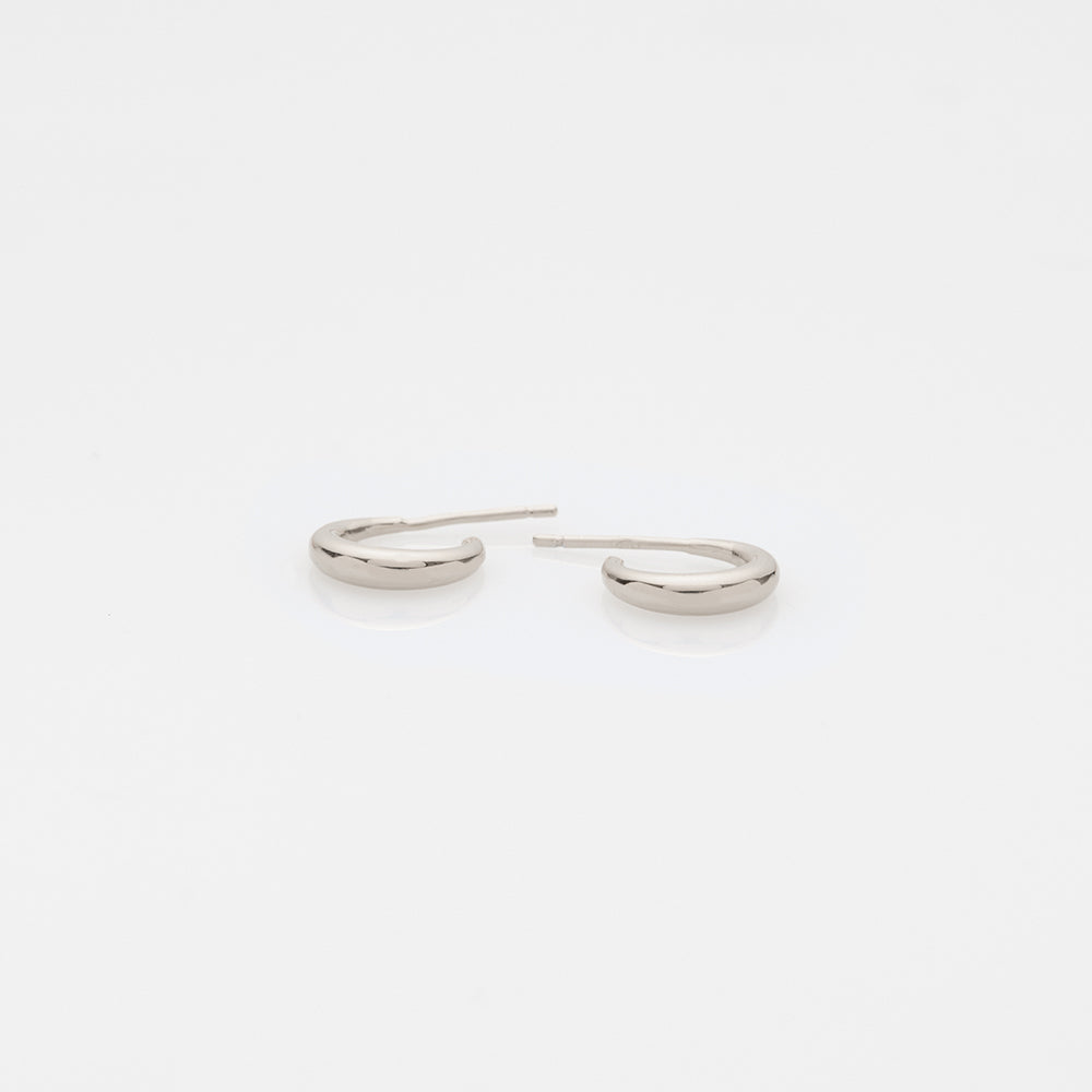 The crew Doris hoop earrings 14K white gold