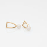 Free the pearls arch earrings 14K yellow gold
