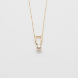 Free the pearls arch necklace 14K yellow gold