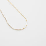 Free the pearls half and half necklace 14K yellow gold