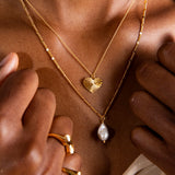 Sea & Sun fancy pearl necklace gold