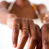 Tiny Treasures snakeskin ring gold
